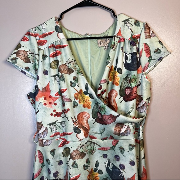 Lindy Bop Woodland Fairy Swing Dress Womens Size 10 - Picture 5 of 7